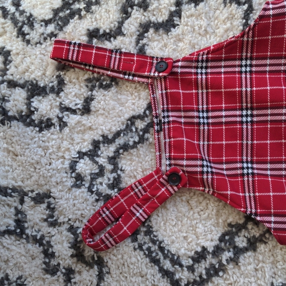 Shein maternity tartan Christmas overalls - Picture 3 of 6